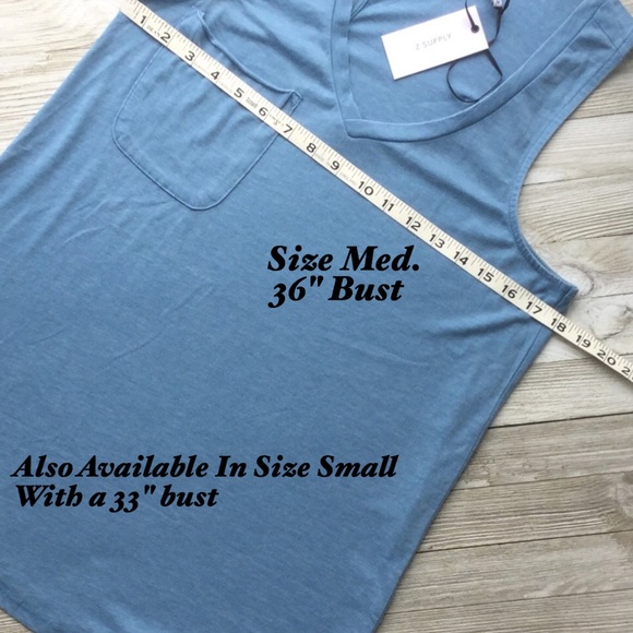 Z SUPPLY Pocket Racer Burnout Tank NEW WITH TAGS - Picture 3 of 8